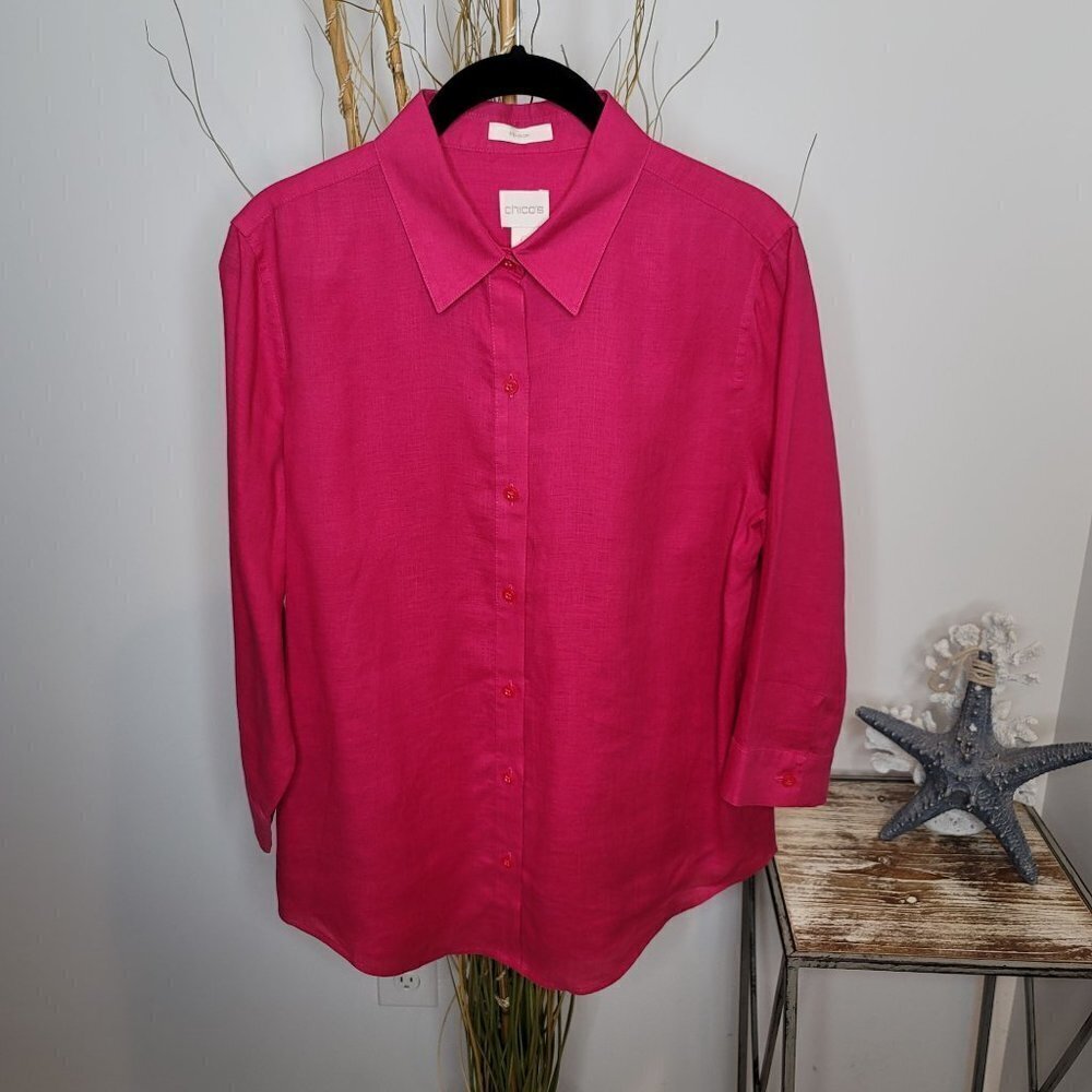 Chico's Button‎ Up Womens 0 (Small)